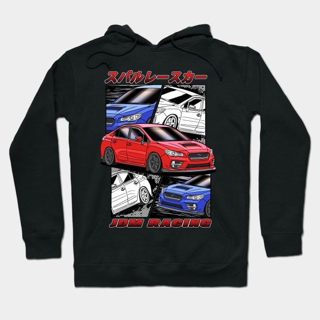 JDM Subie Impreza WRX STi 2015 Hoodie by Guyvit